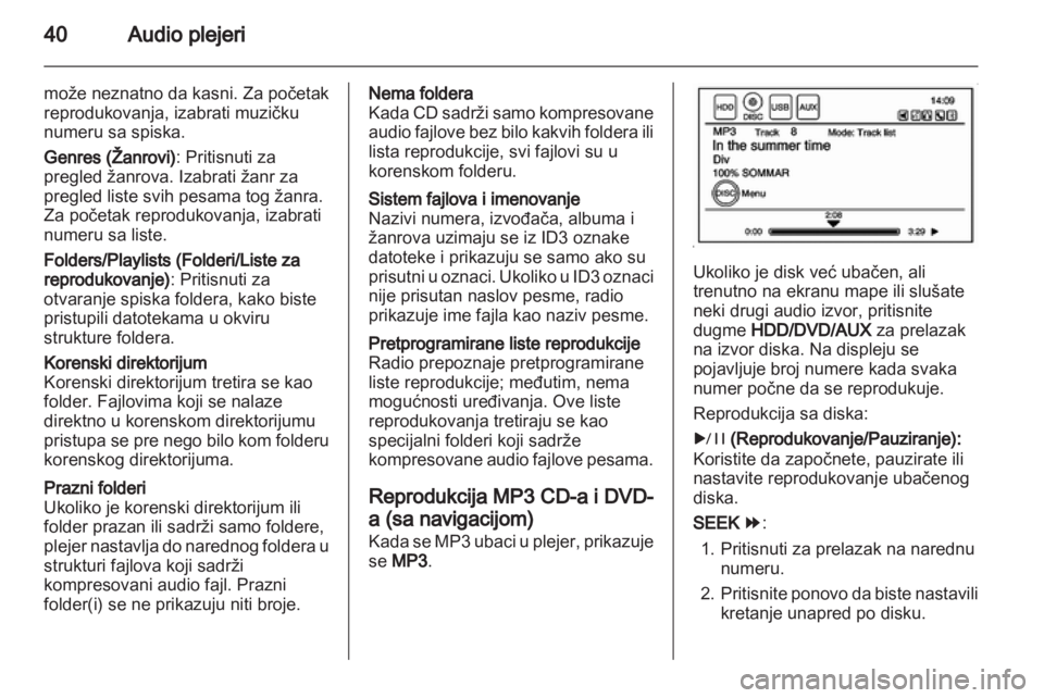 OPEL AMPERA 2013  Uputstvo za rukovanje Infotainment sistemom (in Serbian) 