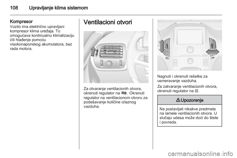 OPEL AMPERA 2013  Uputstvo za upotrebu (in Serbian) 