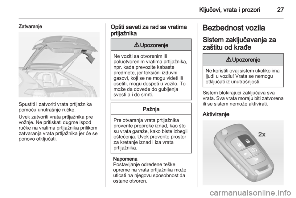 OPEL AMPERA 2013  Uputstvo za upotrebu (in Serbian) 