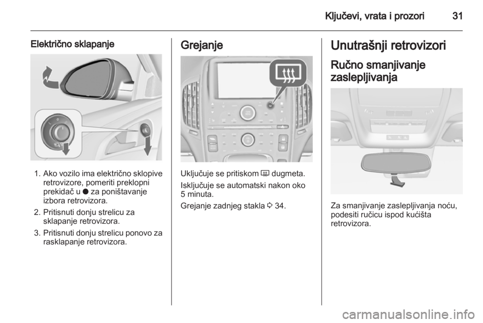OPEL AMPERA 2013  Uputstvo za upotrebu (in Serbian) 