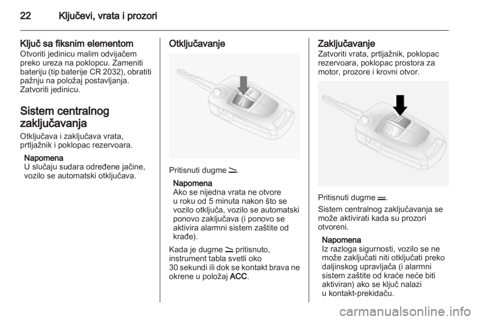 OPEL ANTARA 2011  Uputstvo za upotrebu (in Serbian) 