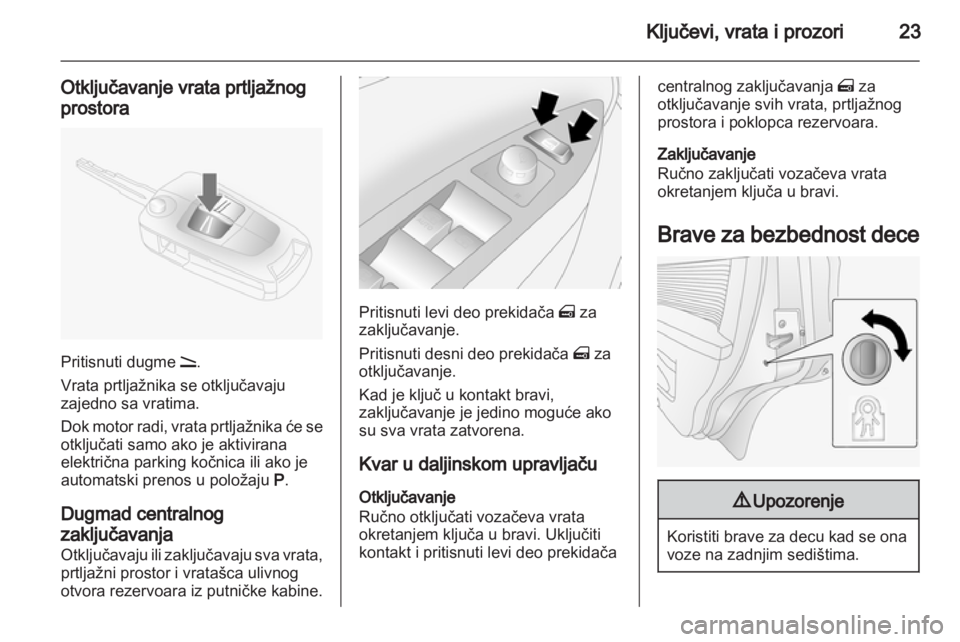 OPEL ANTARA 2011  Uputstvo za upotrebu (in Serbian) 
