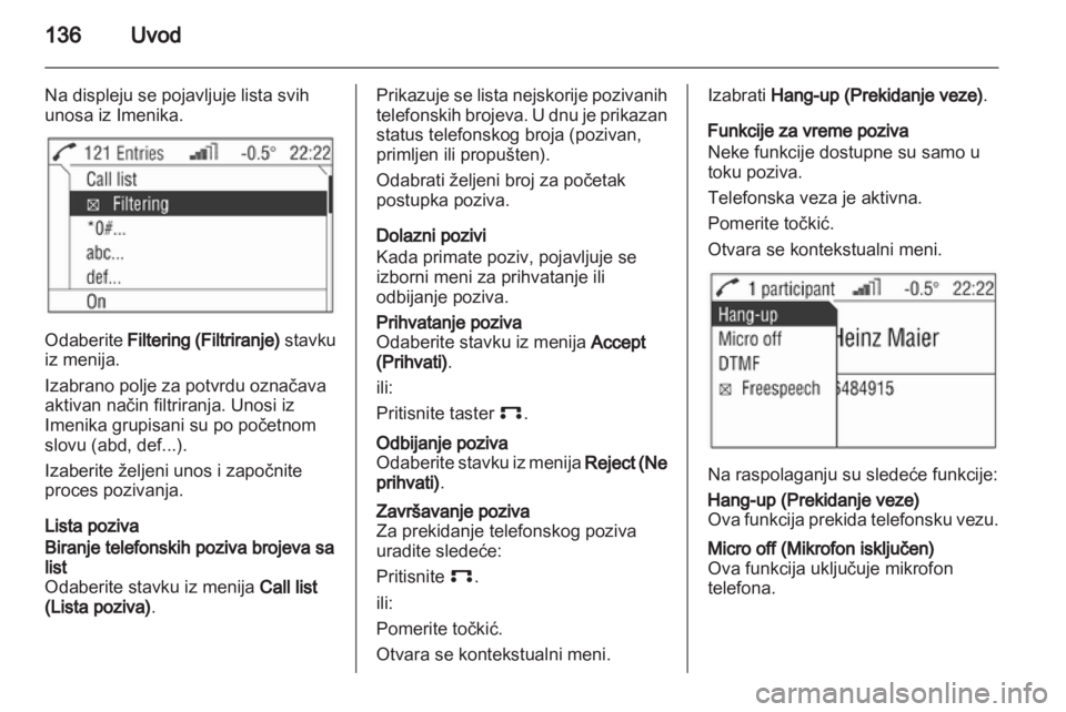 OPEL ANTARA 2012  Uputstvo za rukovanje Infotainment sistemom (in Serbian) 