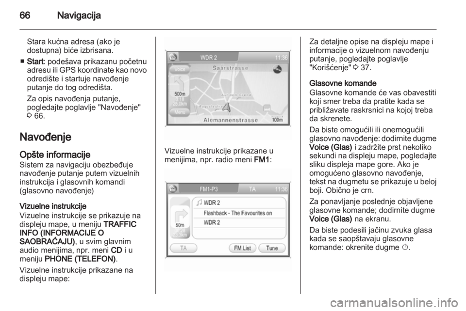 OPEL ANTARA 2012  Uputstvo za rukovanje Infotainment sistemom (in Serbian) 