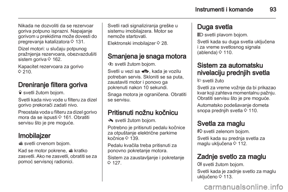 OPEL ANTARA 2012.5  Uputstvo za upotrebu (in Serbian) 