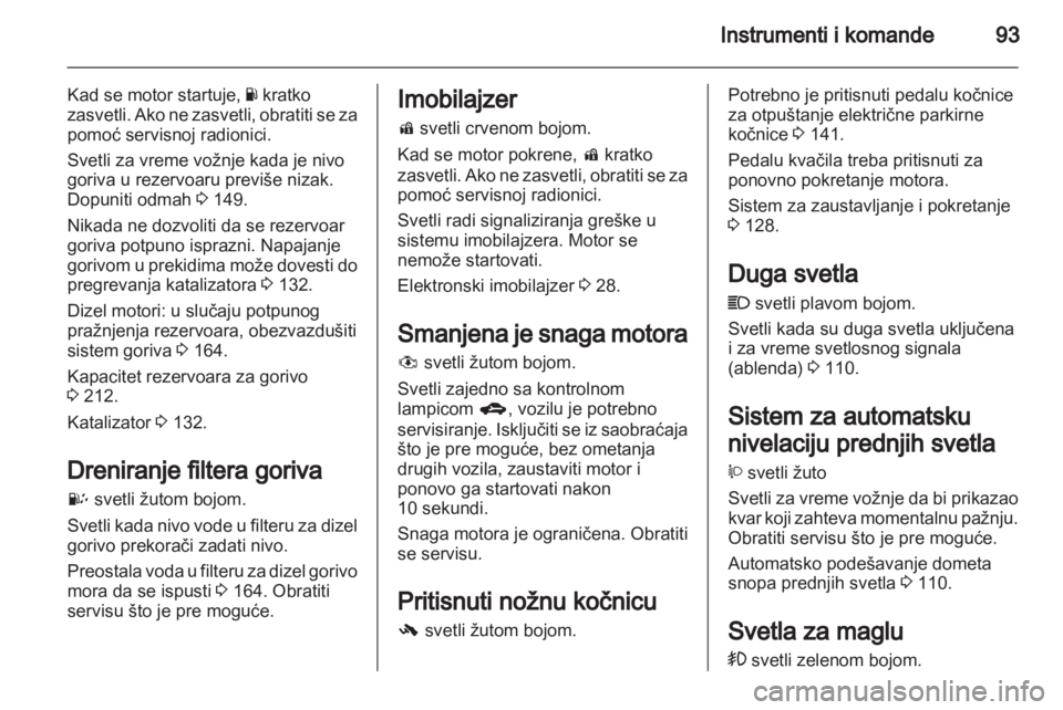 OPEL ANTARA 2013.5  Uputstvo za upotrebu (in Serbian) 
