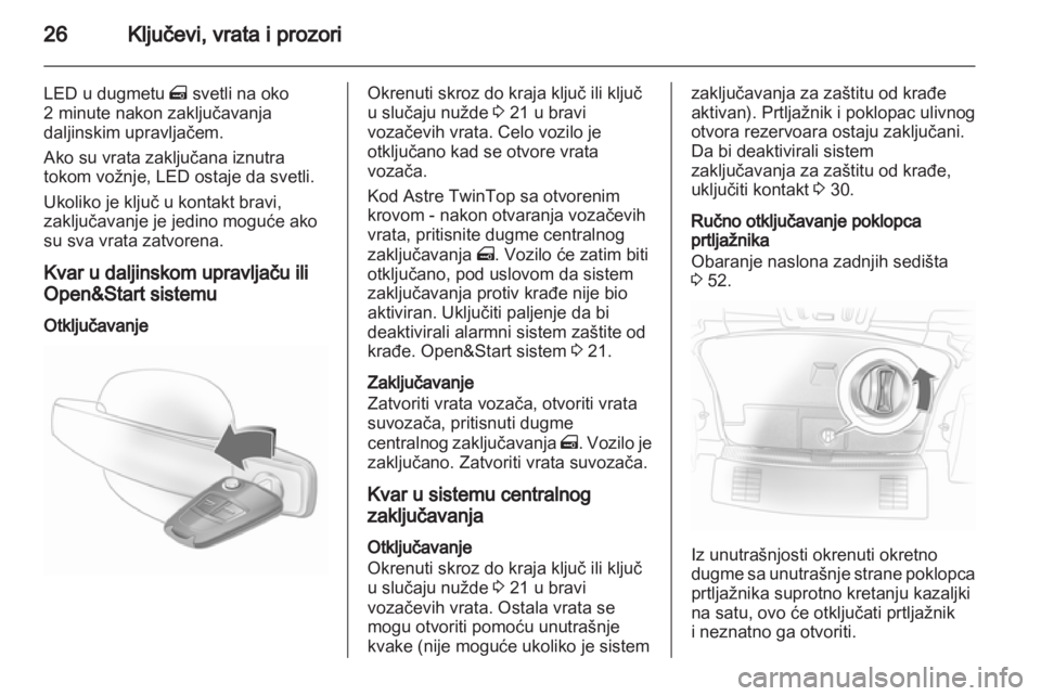 OPEL ASTRA H 2010.5  Uputstvo za upotrebu (in Serbian) 