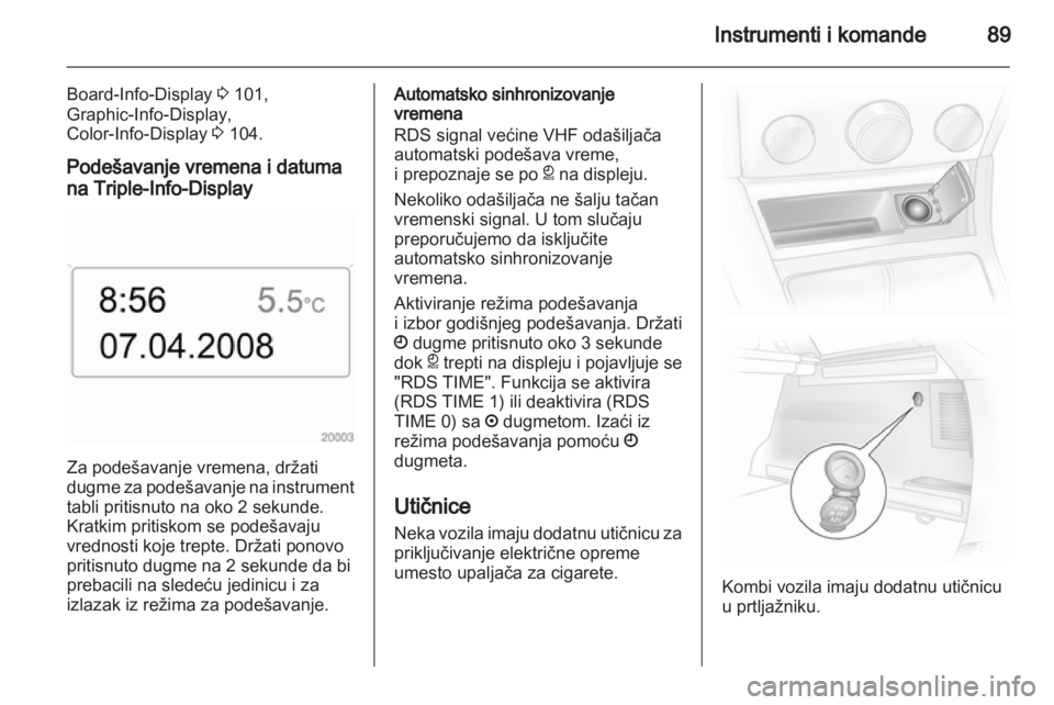 OPEL ASTRA H 2010.5  Uputstvo za upotrebu (in Serbian) 