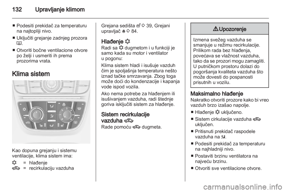 OPEL ASTRA J 2011  Uputstvo za upotrebu (in Serbian) 