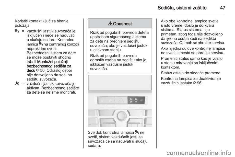 OPEL ASTRA J 2011  Uputstvo za upotrebu (in Serbian) 