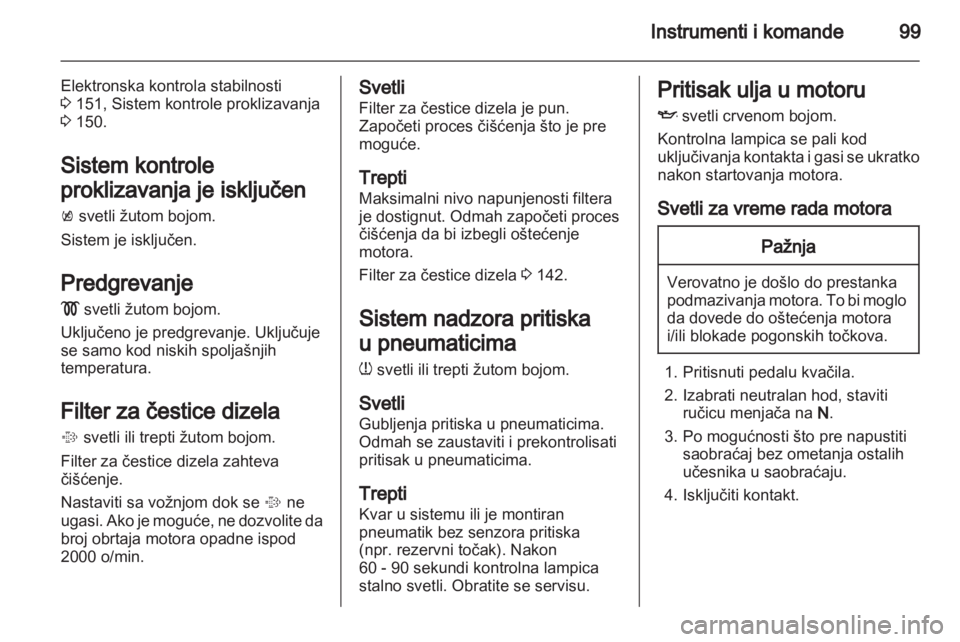 OPEL ASTRA J 2011  Uputstvo za upotrebu (in Serbian) 