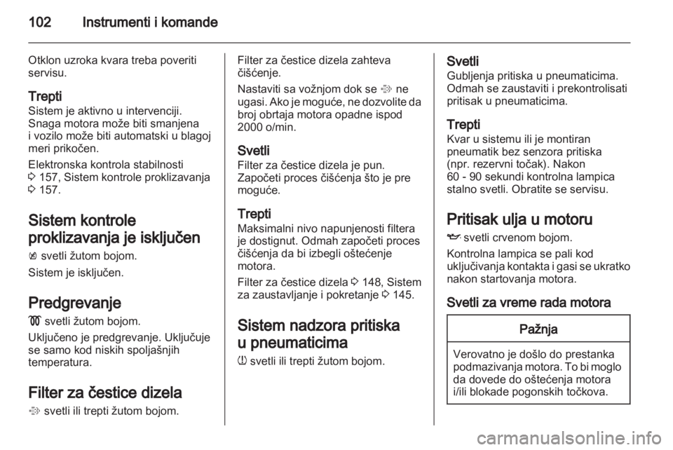 OPEL ASTRA J 2011.5  Uputstvo za upotrebu (in Serbian) 