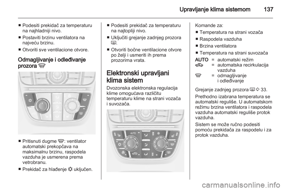 OPEL ASTRA J 2011.5  Uputstvo za upotrebu (in Serbian) 