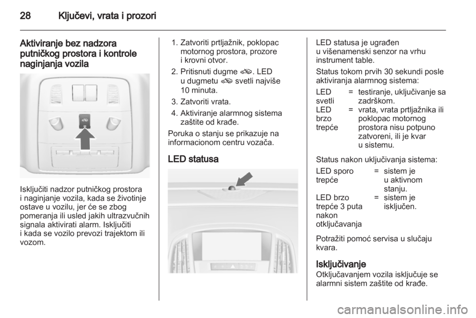OPEL ASTRA J 2011.5  Uputstvo za upotrebu (in Serbian) 