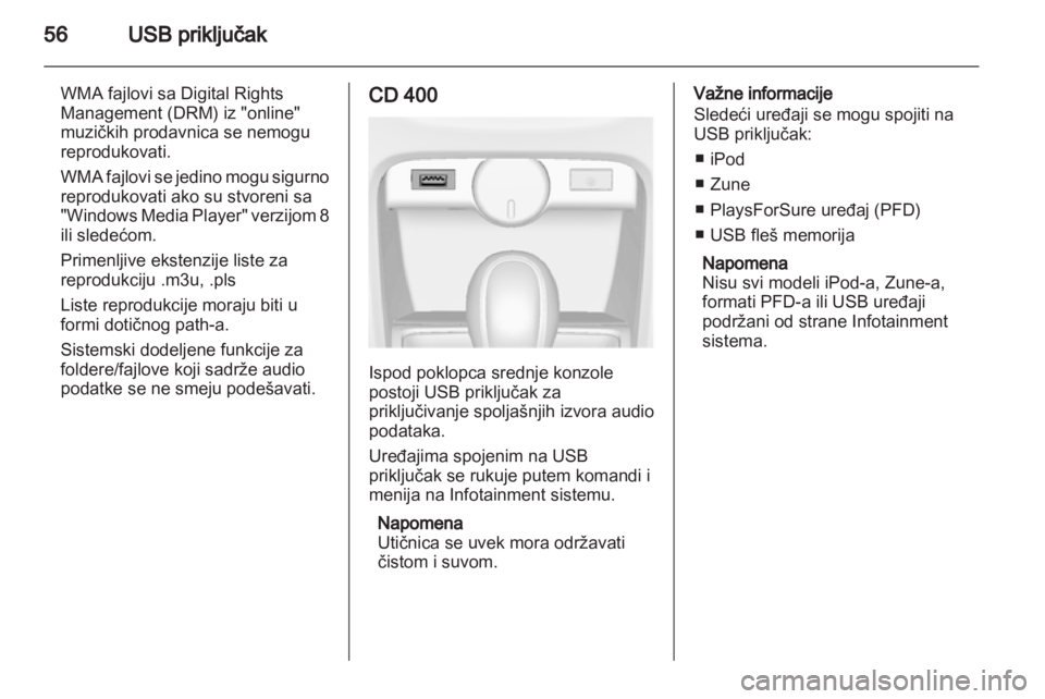 OPEL ASTRA J 2012  Uputstvo za rukovanje Infotainment sistemom (in Serbian) 