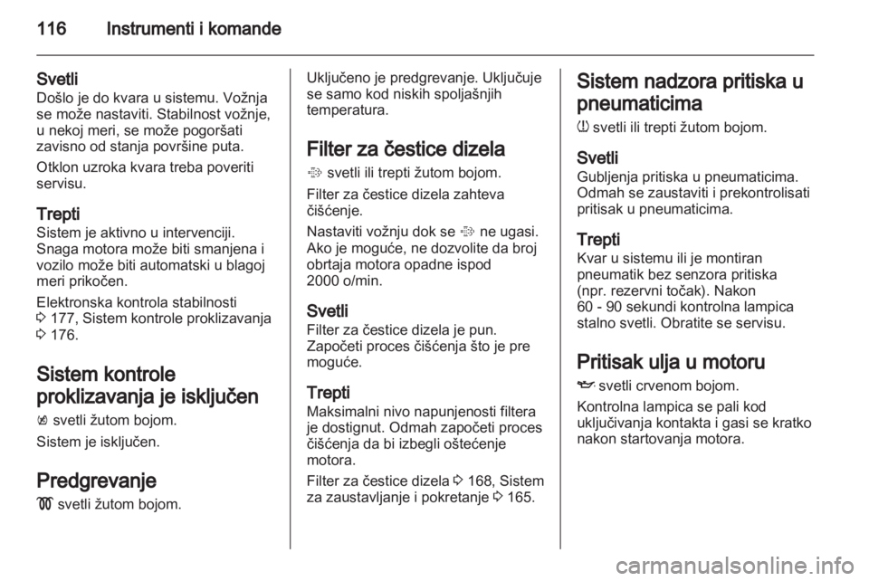 OPEL ASTRA J 2013  Uputstvo za upotrebu (in Serbian) 