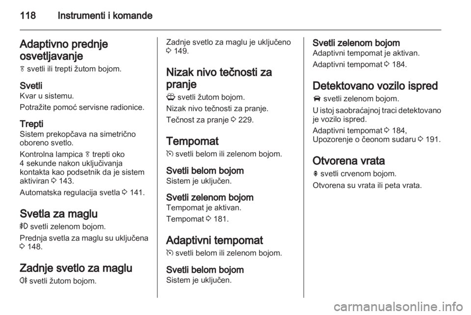 OPEL ASTRA J 2013  Uputstvo za upotrebu (in Serbian) 