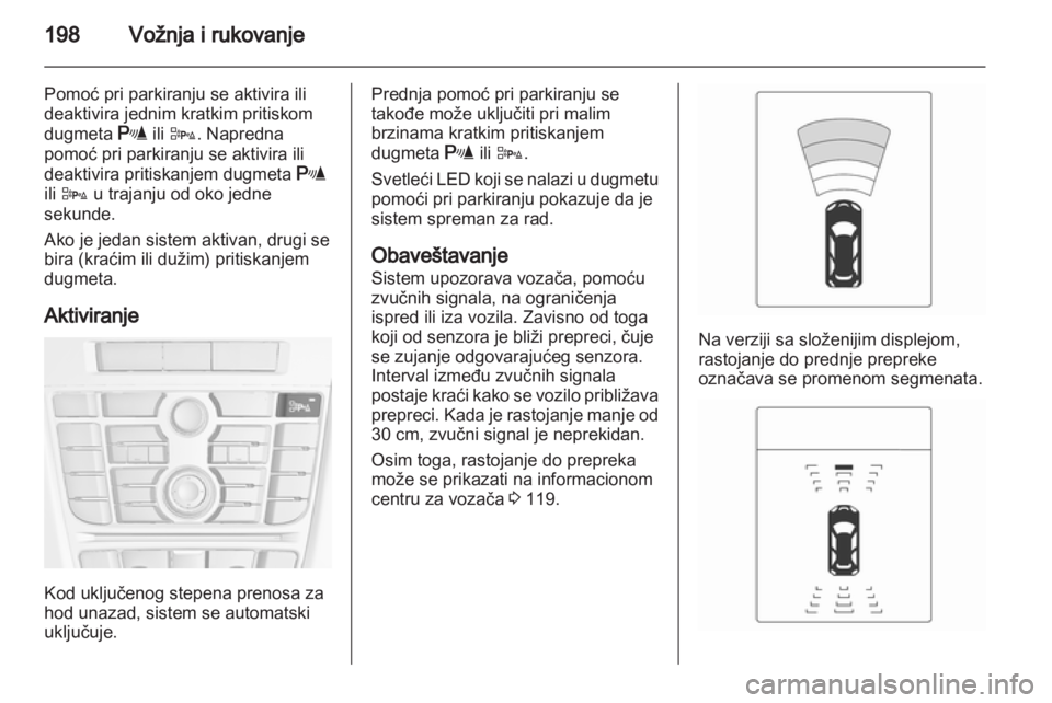 OPEL ASTRA J 2013  Uputstvo za upotrebu (in Serbian) 