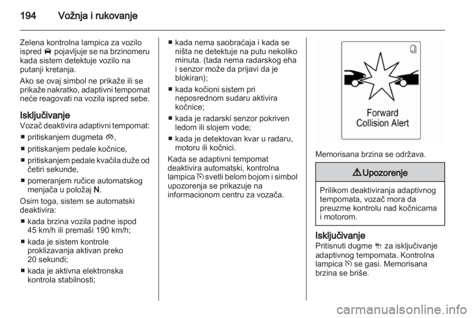 OPEL ASTRA J 2013.5  Uputstvo za upotrebu (in Serbian) 