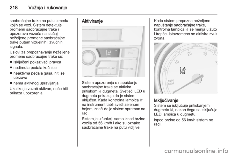 OPEL ASTRA J 2013.5  Uputstvo za upotrebu (in Serbian) 