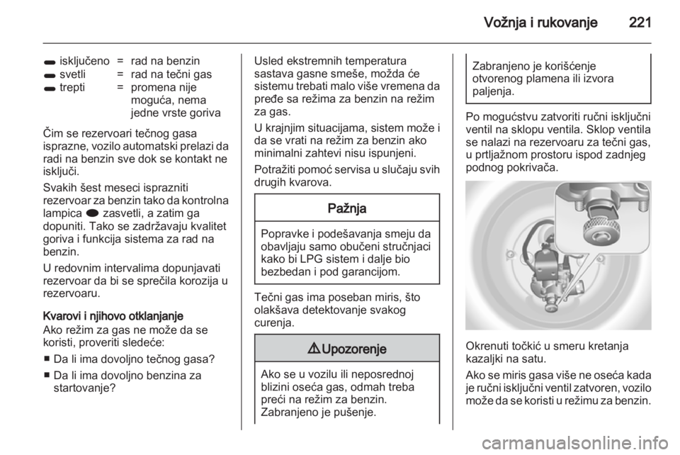 OPEL ASTRA J 2013.5  Uputstvo za upotrebu (in Serbian) 