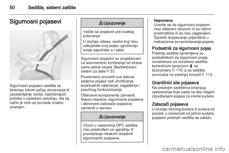OPEL ASTRA J 2013.5  Uputstvo za upotrebu (in Serbian) 