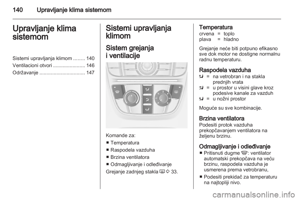 OPEL ASTRA J HB5 & ST 2012  Uputstvo za upotrebu (in Serbian) 