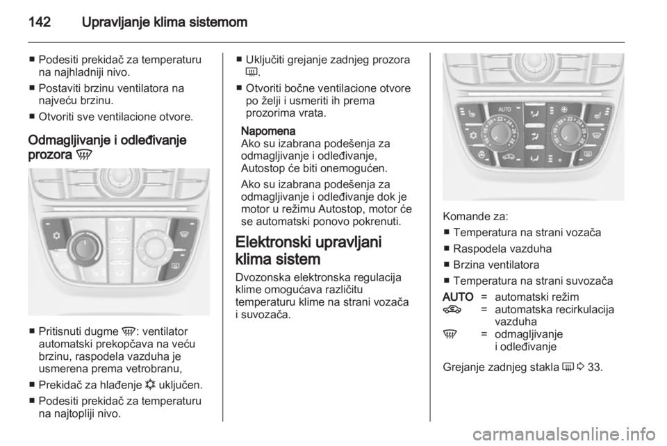OPEL ASTRA J HB5 & ST 2012  Uputstvo za upotrebu (in Serbian) 