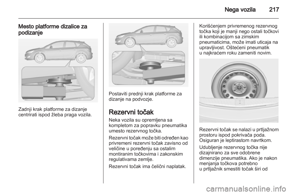 OPEL ASTRA J HB5 & ST 2012  Uputstvo za upotrebu (in Serbian) 