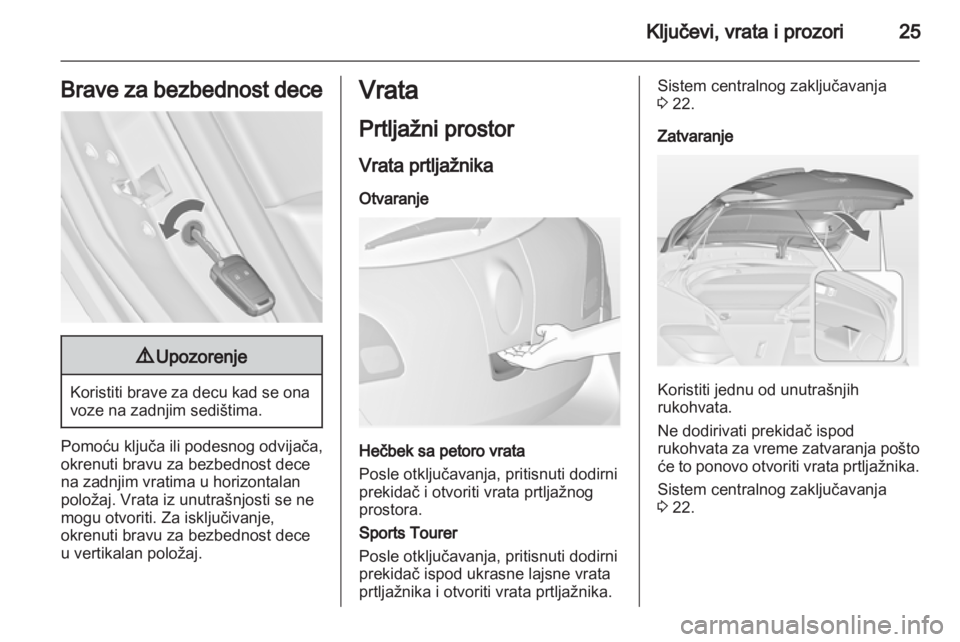 OPEL ASTRA J HB5 & ST 2012  Uputstvo za upotrebu (in Serbian) 