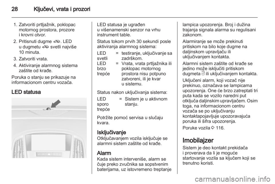 OPEL ASTRA J HB5 & ST 2012  Uputstvo za upotrebu (in Serbian) 