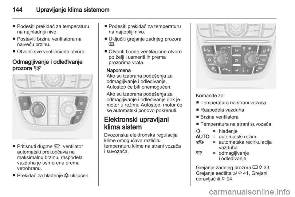 OPEL ASTRA J HB5 & ST 2012.5  Uputstvo za upotrebu (in Serbian) 