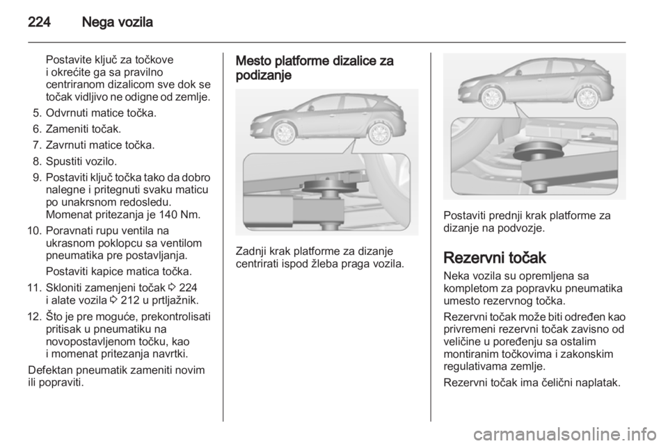OPEL ASTRA J HB5 & ST 2012.5  Uputstvo za upotrebu (in Serbian) 