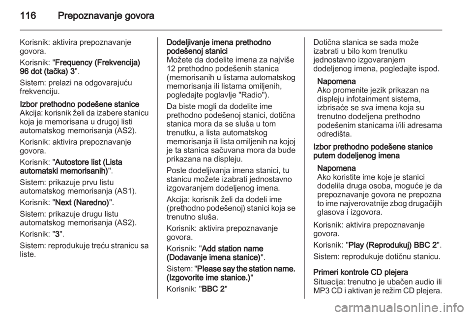 OPEL CASCADA 2013.5  Uputstvo za rukovanje Infotainment sistemom (in Serbian) 