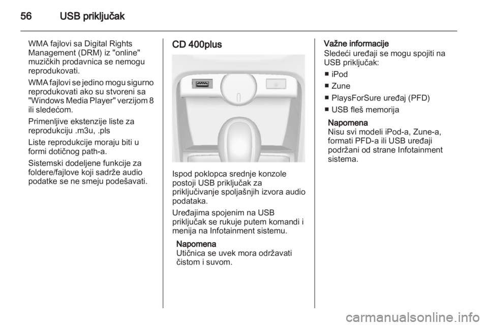 OPEL CASCADA 2013.5  Uputstvo za rukovanje Infotainment sistemom (in Serbian) 