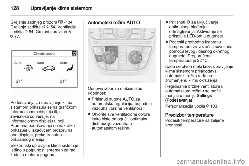OPEL CASCADA 2013.5  Uputstvo za upotrebu (in Serbian) 