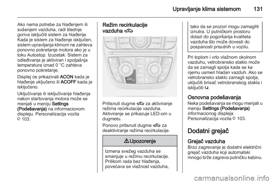 OPEL CASCADA 2013.5  Uputstvo za upotrebu (in Serbian) 