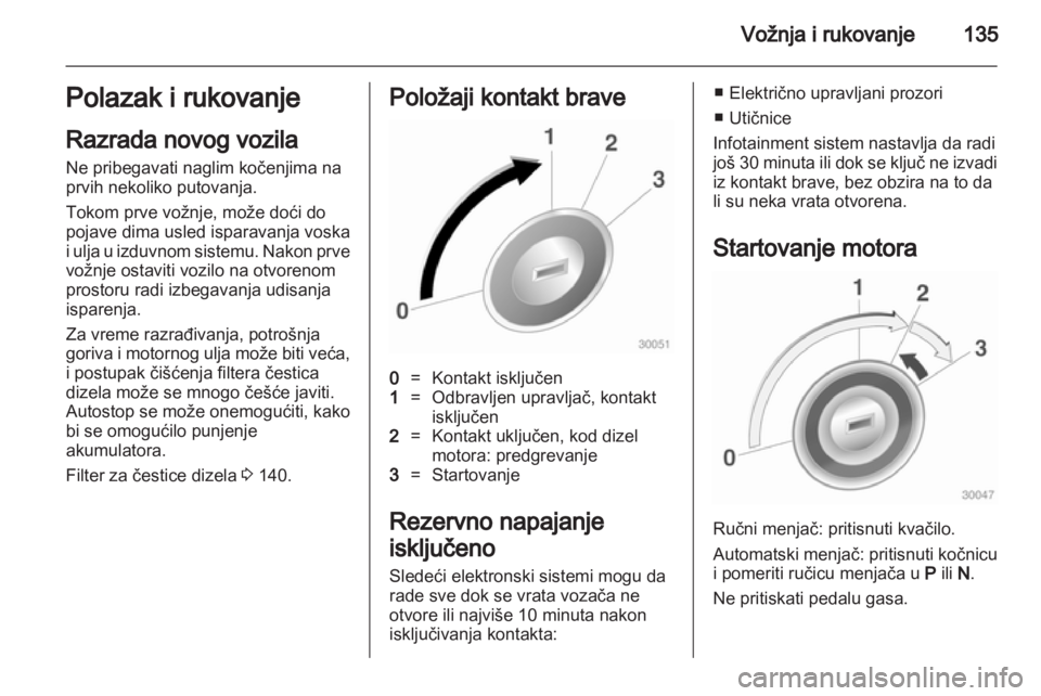 OPEL CASCADA 2013.5  Uputstvo za upotrebu (in Serbian) 