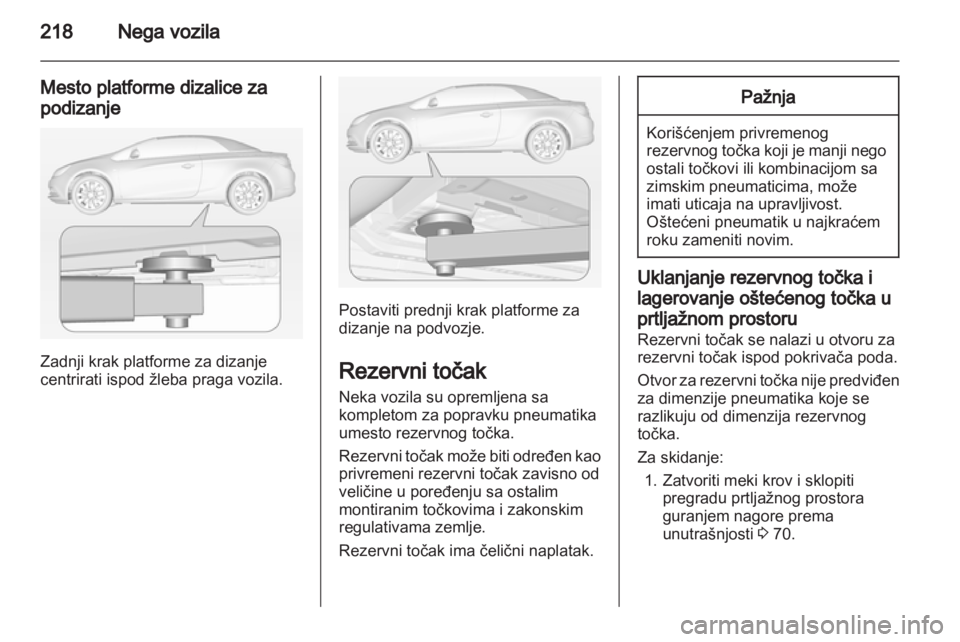 OPEL CASCADA 2013.5  Uputstvo za upotrebu (in Serbian) 