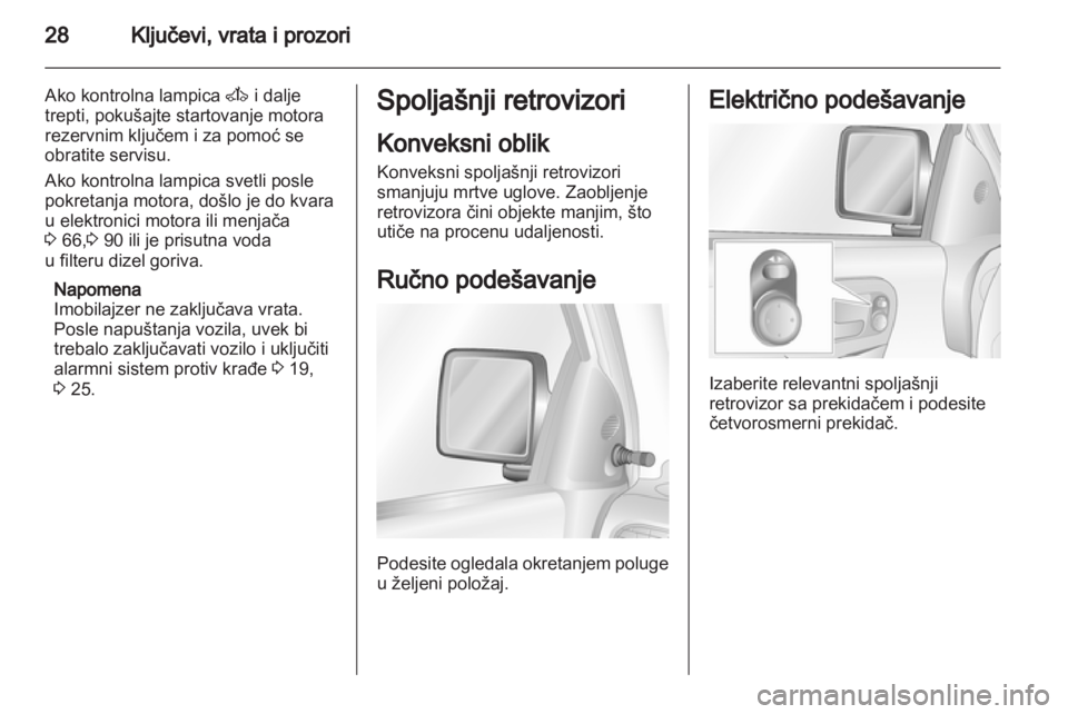 OPEL COMBO 2011.5  Uputstvo za upotrebu (in Serbian) 