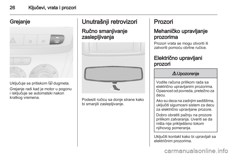 OPEL COMBO D 2012  Uputstvo za upotrebu (in Serbian) 