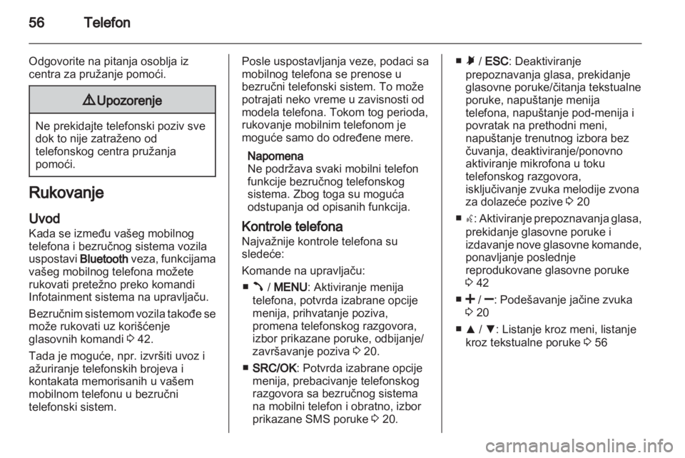 OPEL COMBO D 2013  Uputstvo za rukovanje Infotainment sistemom (in Serbian) 