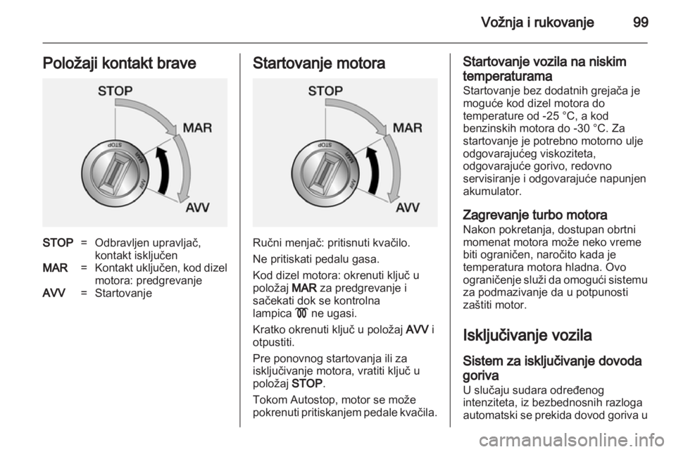 OPEL COMBO D 2013  Uputstvo za upotrebu (in Serbian) 