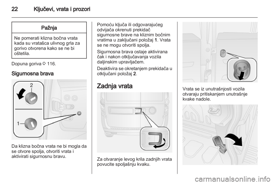 OPEL COMBO D 2013  Uputstvo za upotrebu (in Serbian) 