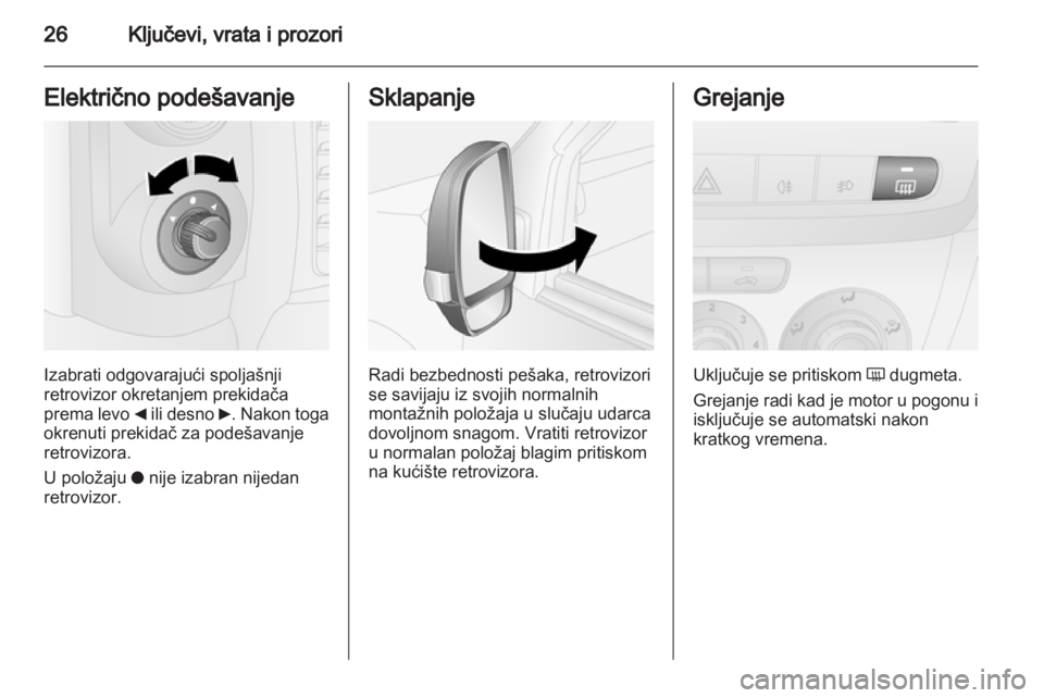 OPEL COMBO D 2013  Uputstvo za upotrebu (in Serbian) 