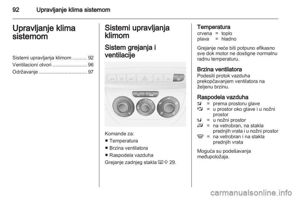 OPEL COMBO D 2013  Uputstvo za upotrebu (in Serbian) 