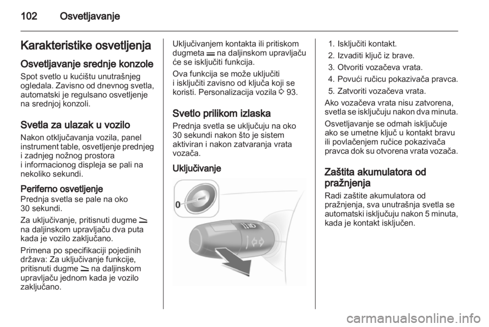 OPEL CORSA 2010.5  Uputstvo za upotrebu (in Serbian) 