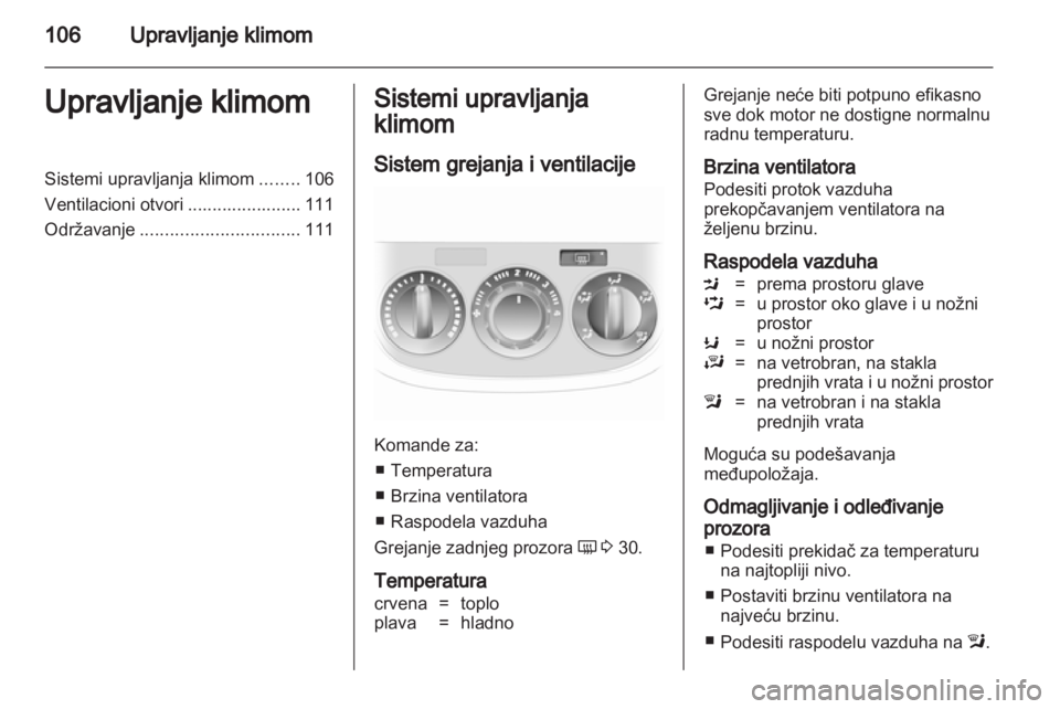 OPEL CORSA 2010.5  Uputstvo za upotrebu (in Serbian) 
