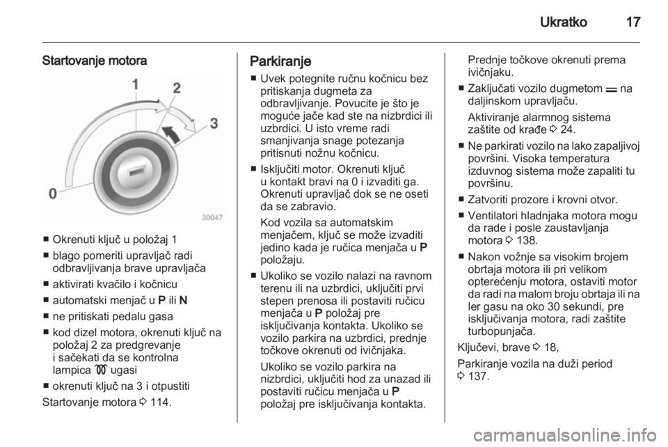 OPEL CORSA 2010.5  Uputstvo za upotrebu (in Serbian) 