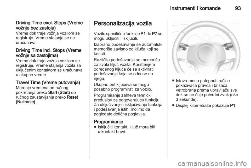 OPEL CORSA 2010.5  Uputstvo za upotrebu (in Serbian) 